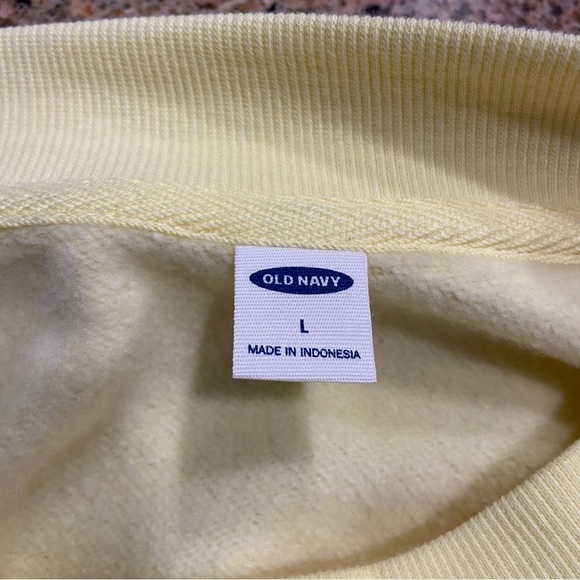 Old Navy Volume Sleeve Yellow Sweatshirt Size L - Picture 3 of 9
